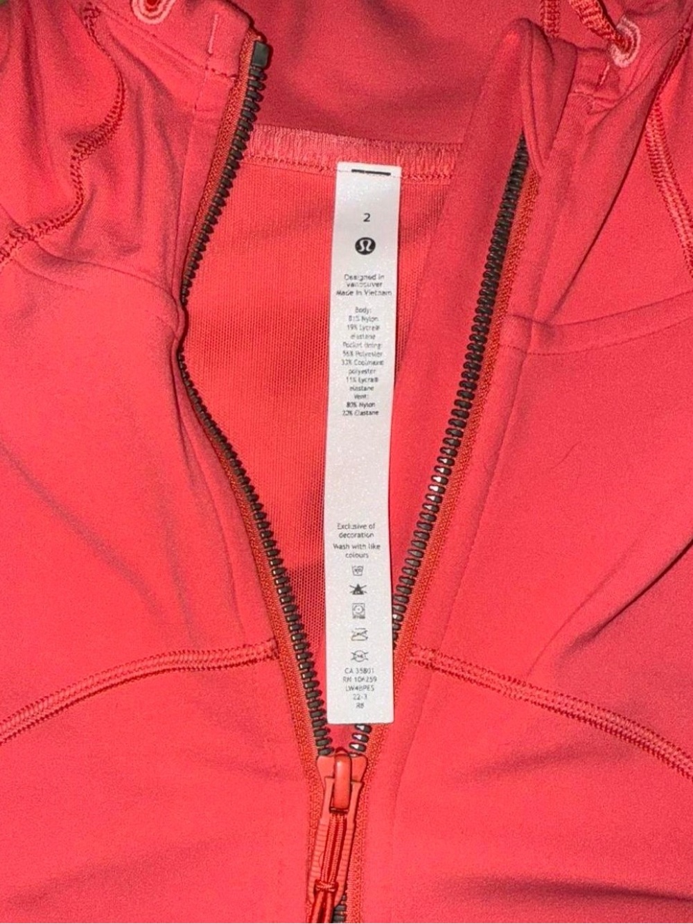 lululemon athletica coral zip-up jacket